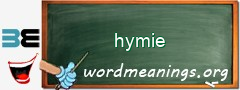 WordMeaning blackboard for hymie